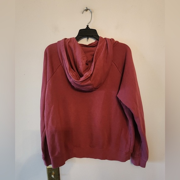 Nike Swoosh Cowl Neck Line Hoodie Women's Size medium Burnt Red - Picture 2 of 3